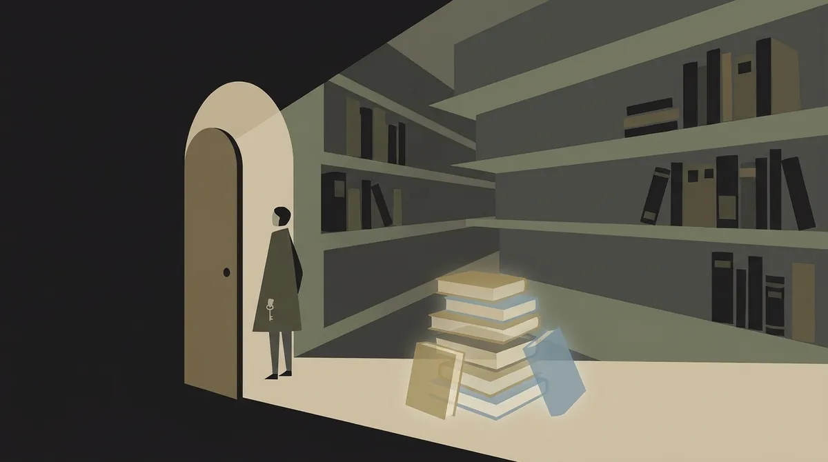 Books that write themselves: the last librarian and the infinite library